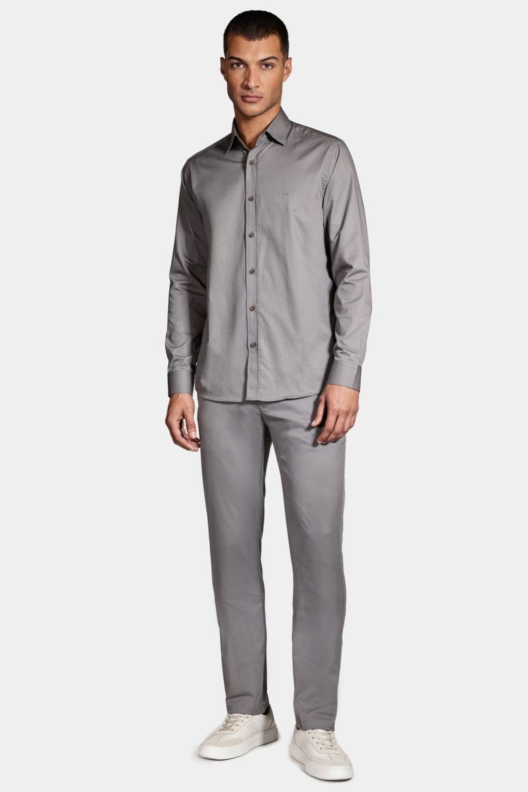 Vista 2 Camisa Aramis Manga Longa Regular Sarja de Empire Chumbo Aramis incolor