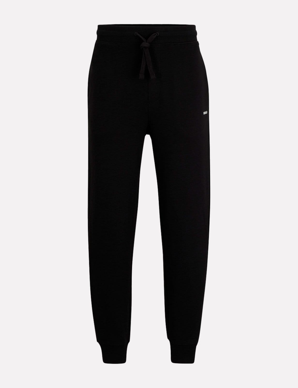 Vista 2 Calça Hugo Boss Masculina Moletom Regular Fit Dayote232 Preta Hugo Boss preto