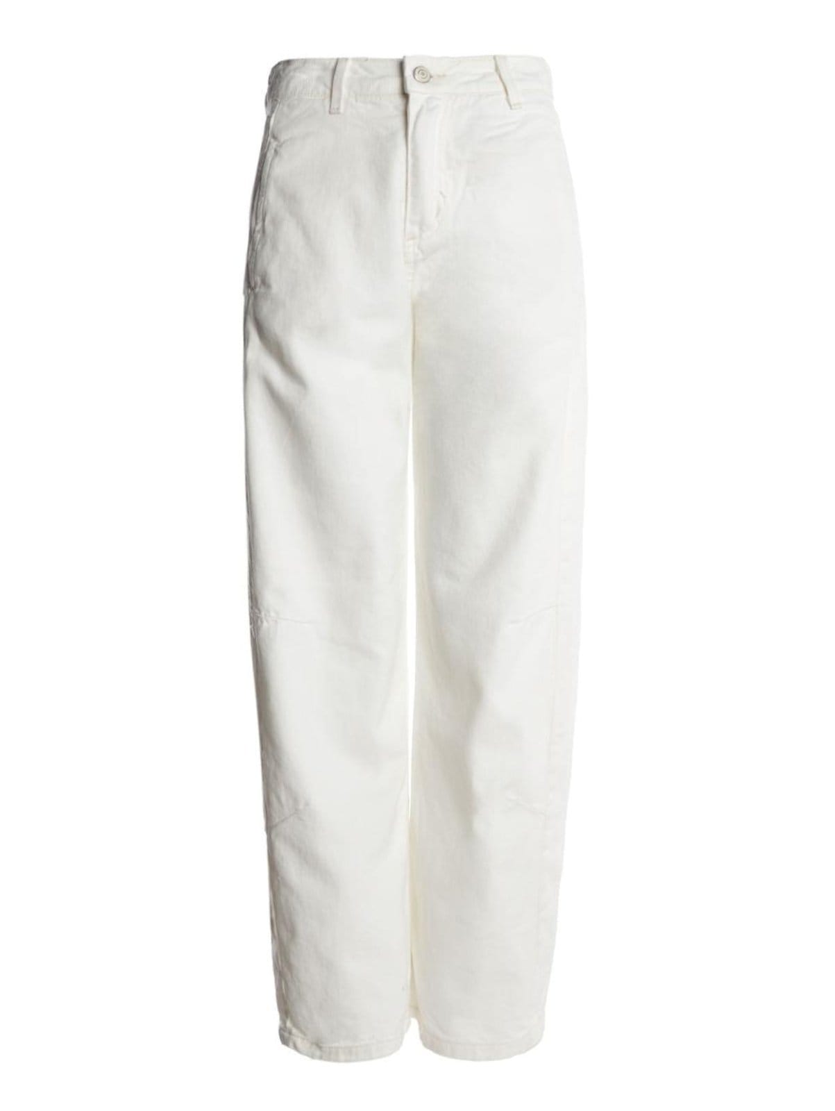 Vista principal Calça Sarja Barrel Sawary Feminina OFF WHITE Sawary unico white