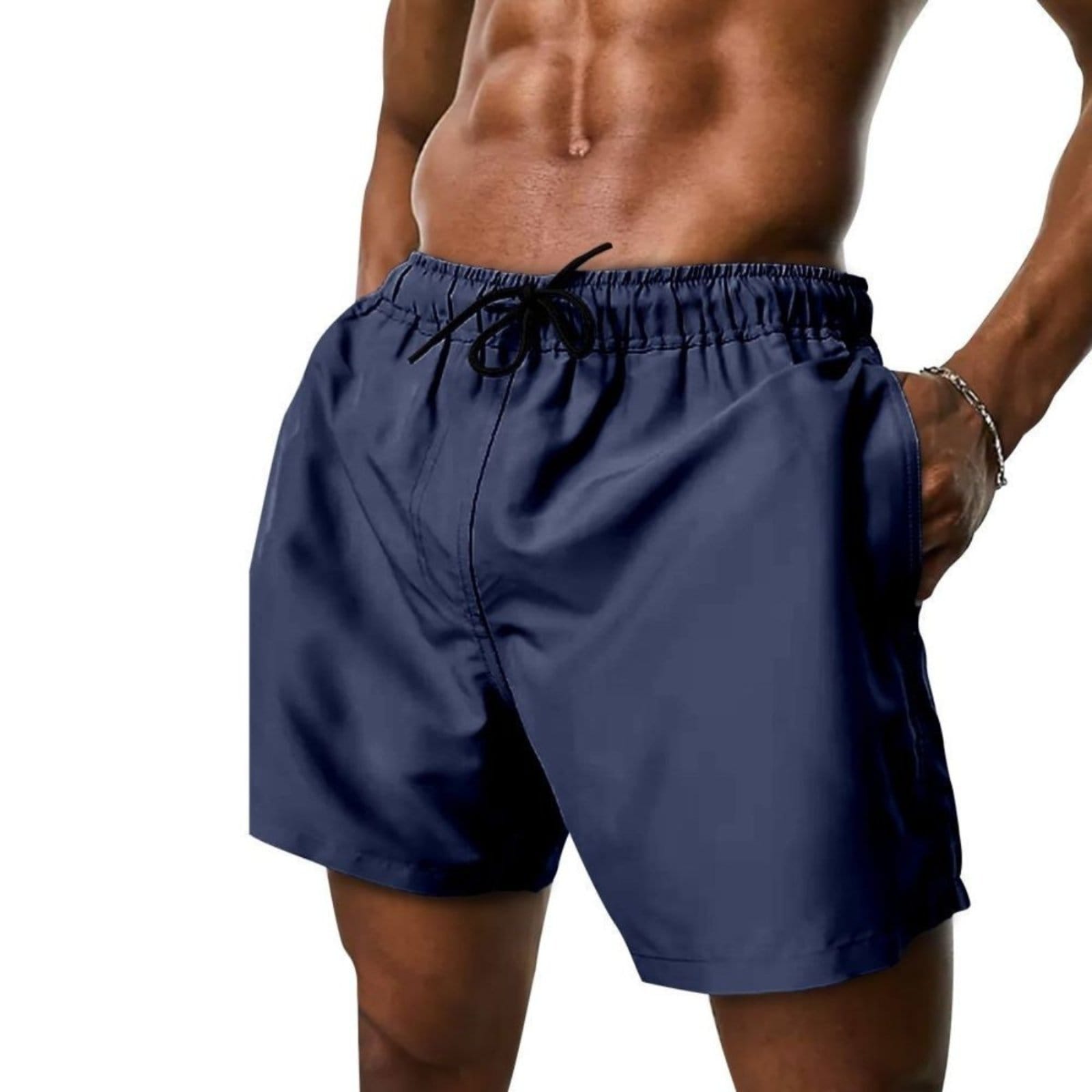 Short Tactel Elastano Moda Praia Masculino Bermuda Lisa