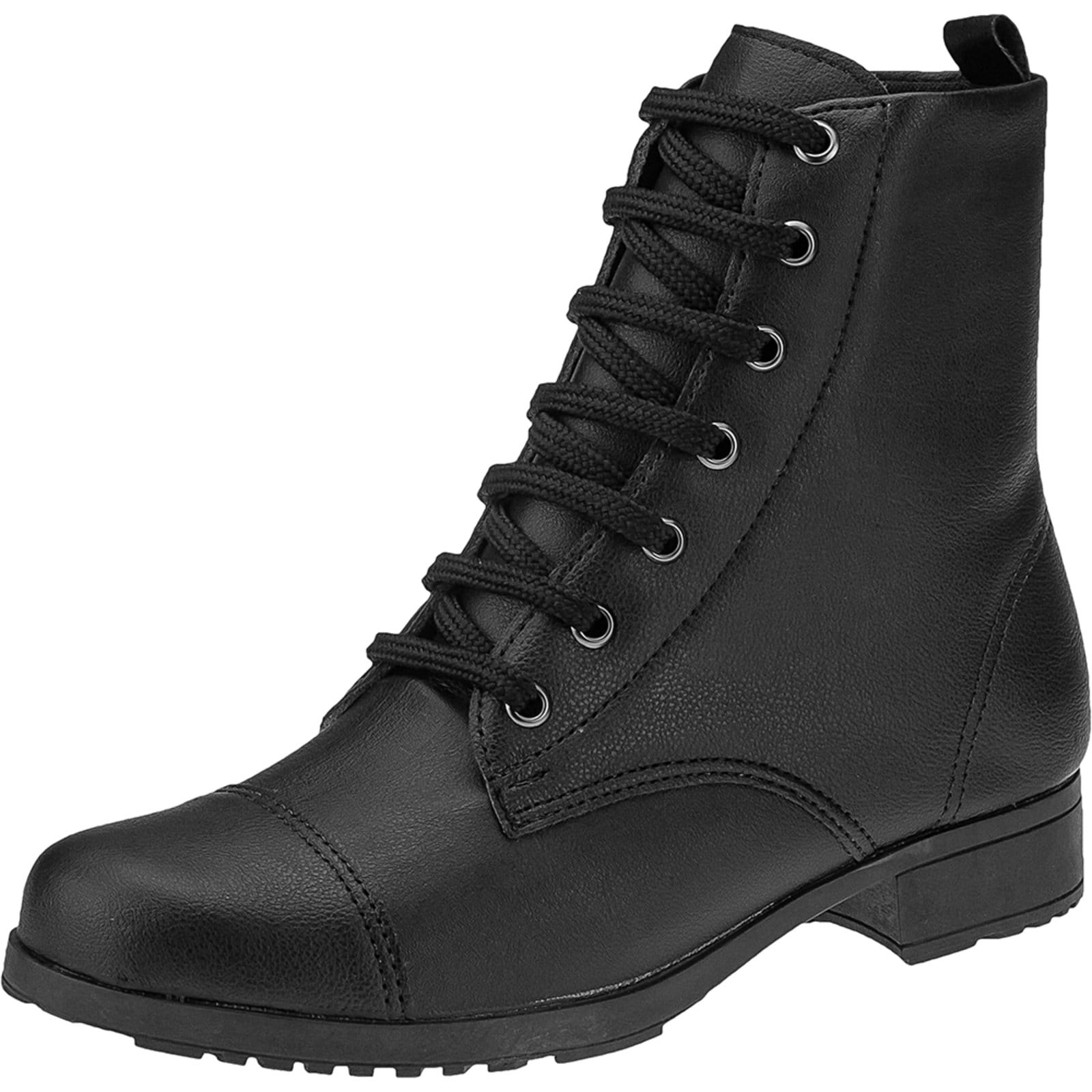 Bota Coturno Feminino Salto Baixo Conforto Blogueira Napa