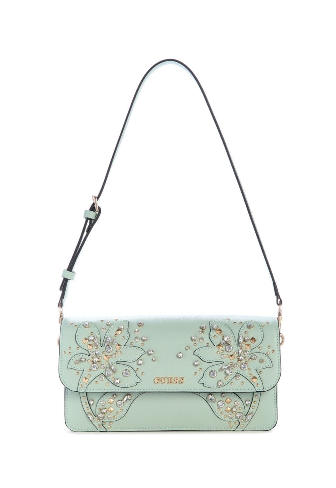 Vista principal Bolsa Guess Sadie Flap Shoulder Claro Guess verde
