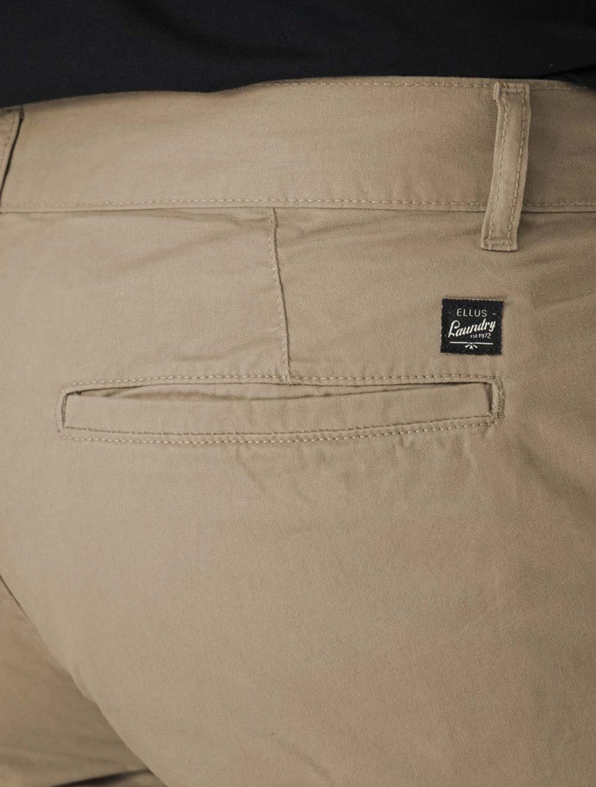 Vista 2 Bermuda Ellus Masculina Classic Color Twill Zetex Ellus cáqui