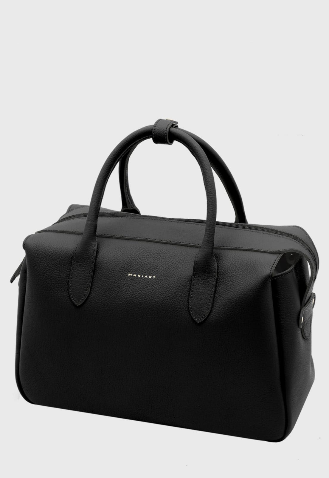 Vista principal Bolsa Bowling Couro Mariart Jambu Preta Mariart preto