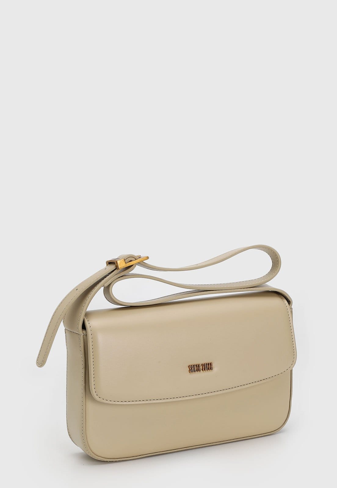 Vista 2 Bolsa Feminina Santa Lolla Média Aba Santa Lolla bege