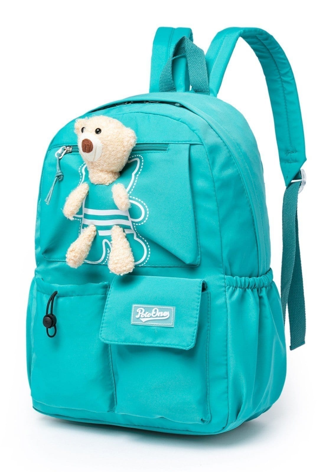 Vista 2 Mochila Polo One Moderna Escolar Juvenil Polo One azul