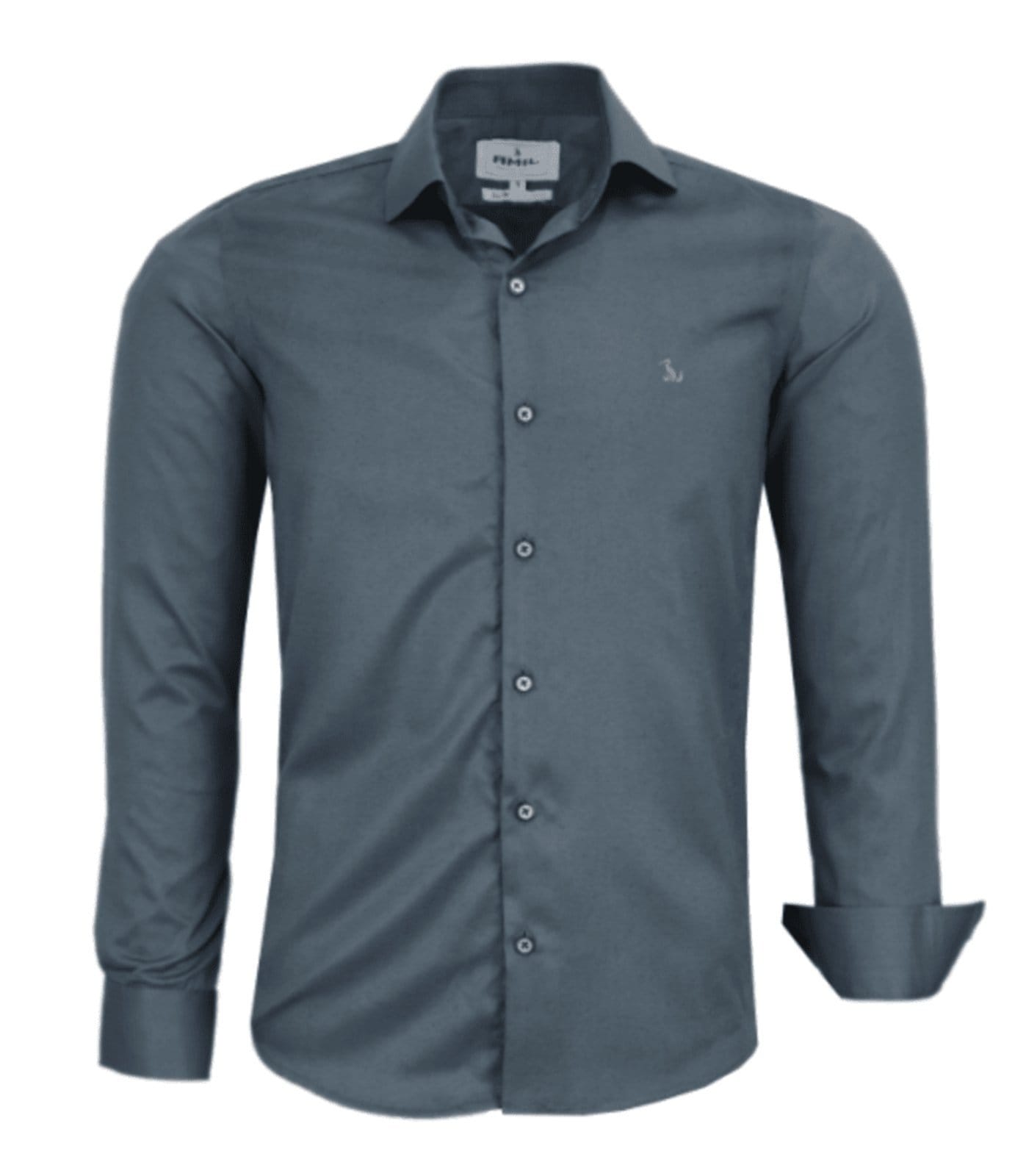 Camisa Social Amil Monsut Slim Algodão/Poliéster Macia e Fácil de Passar Chumbo