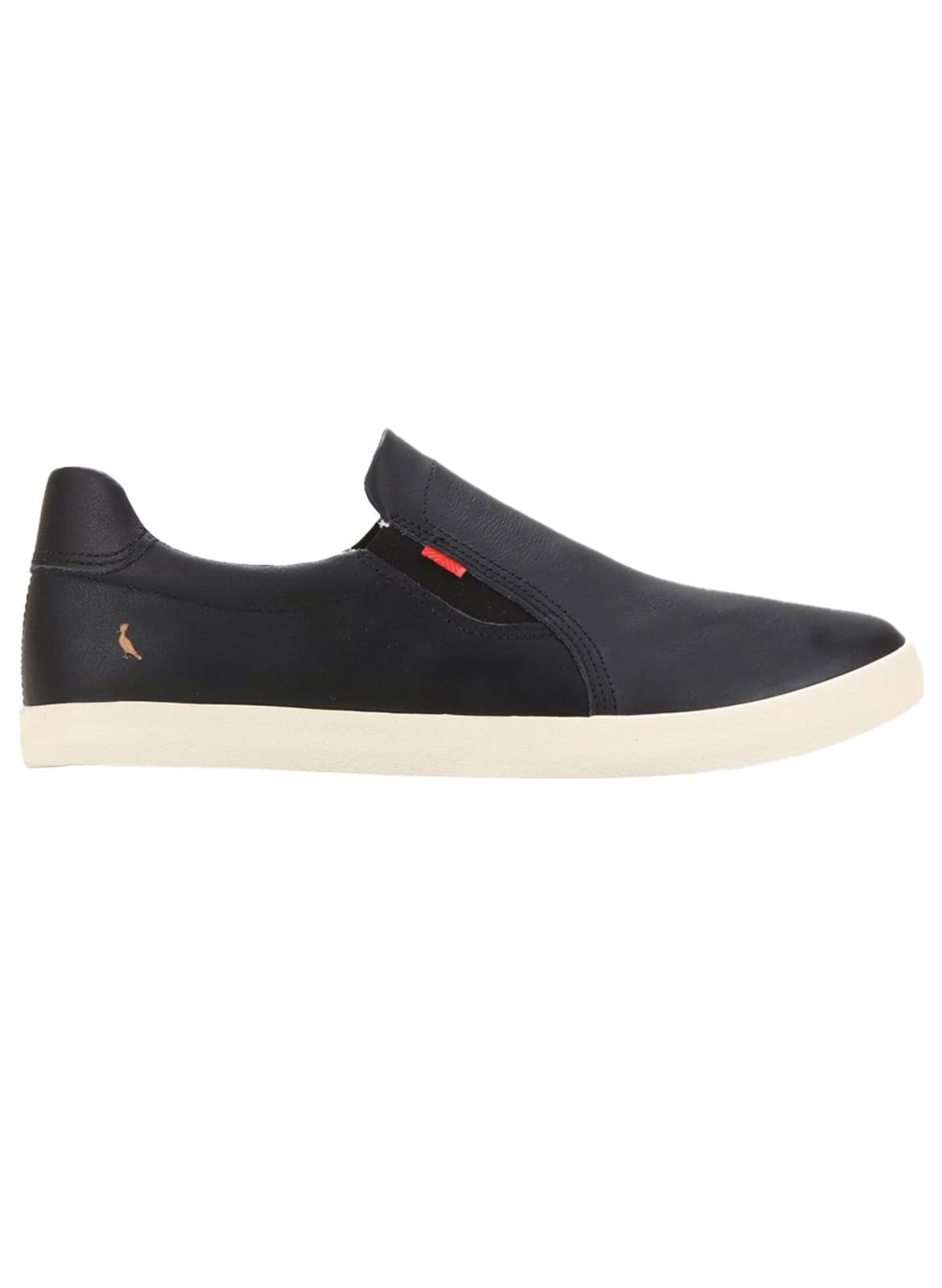 Vista principal Tênis Reserva Masculino Slip On Lapa Couro Off-White/Preto Reserva preto white