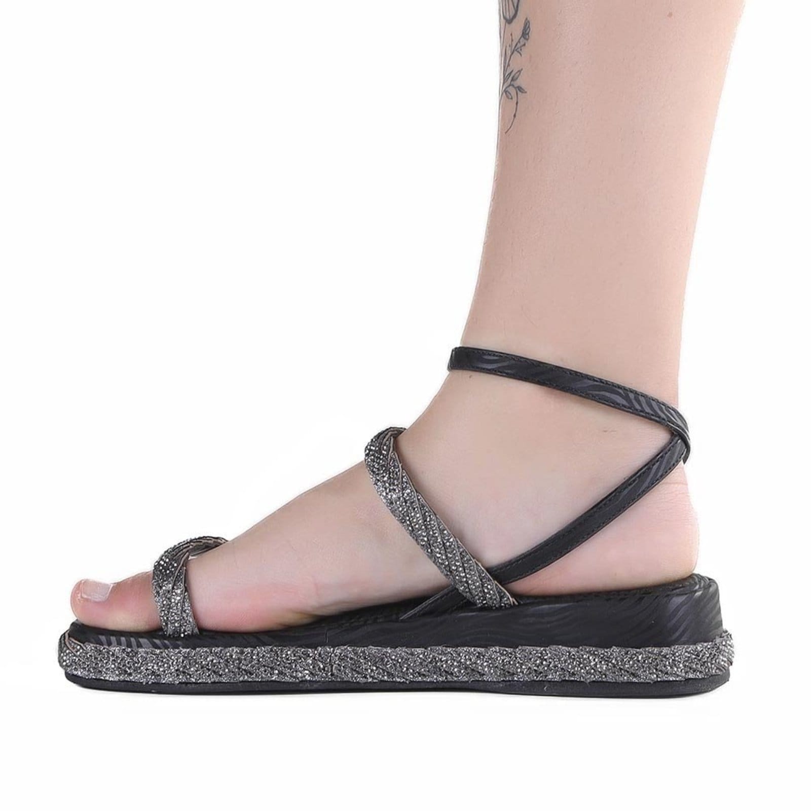 Vista 2 Sandália Feminina Zariff D617pl Zariff Zariff preto