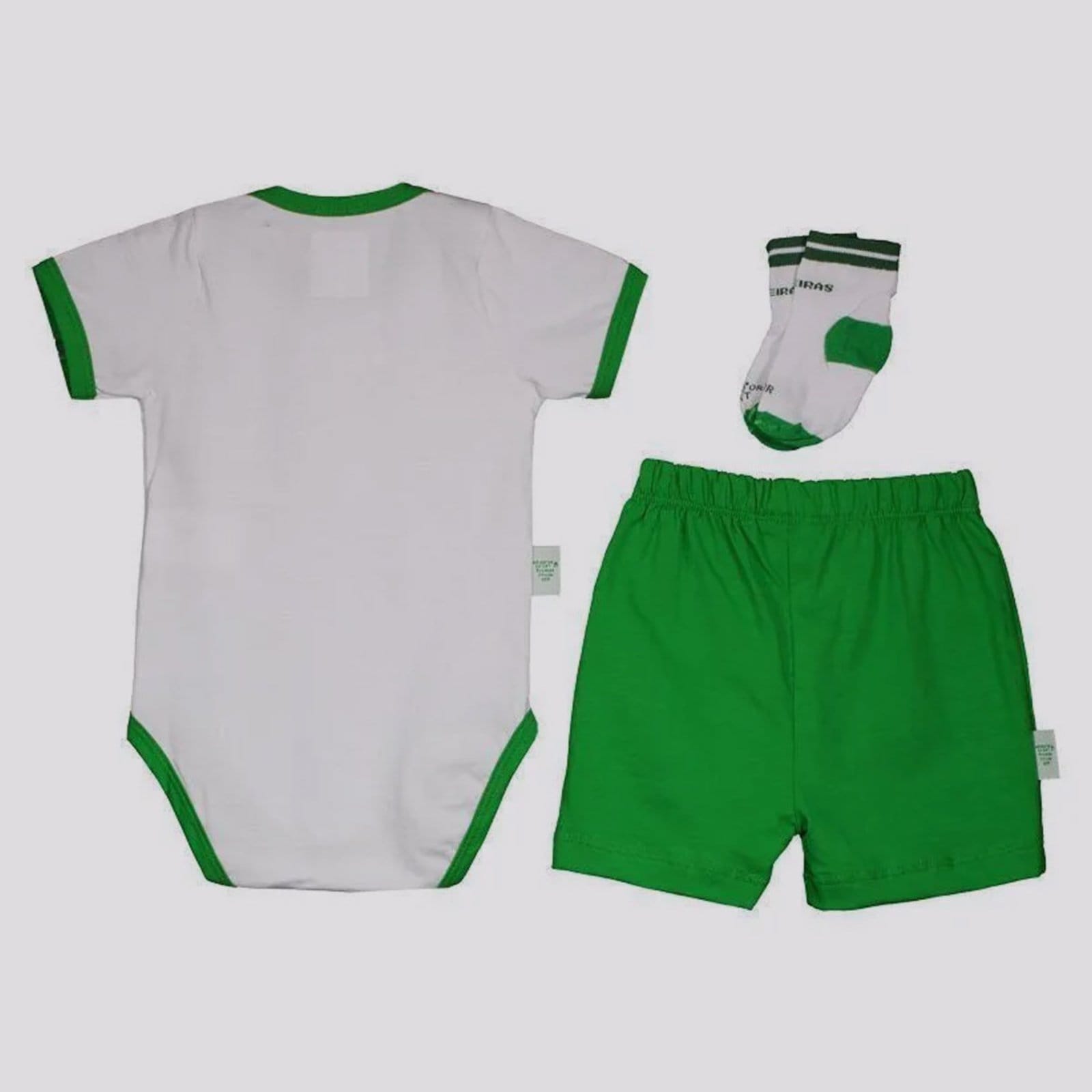 Vista 2 Kit Body Palmeiras Triple Branco e Verde Reve D´or branco verde