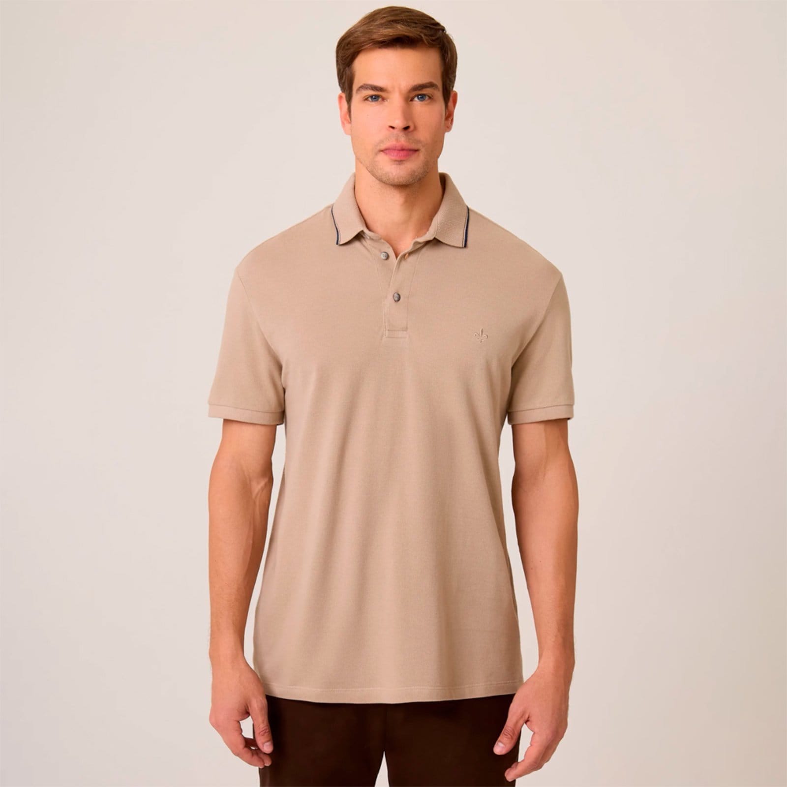 Camisa Polo Dudalina Gola Favo Pr26 Escuro Masculino