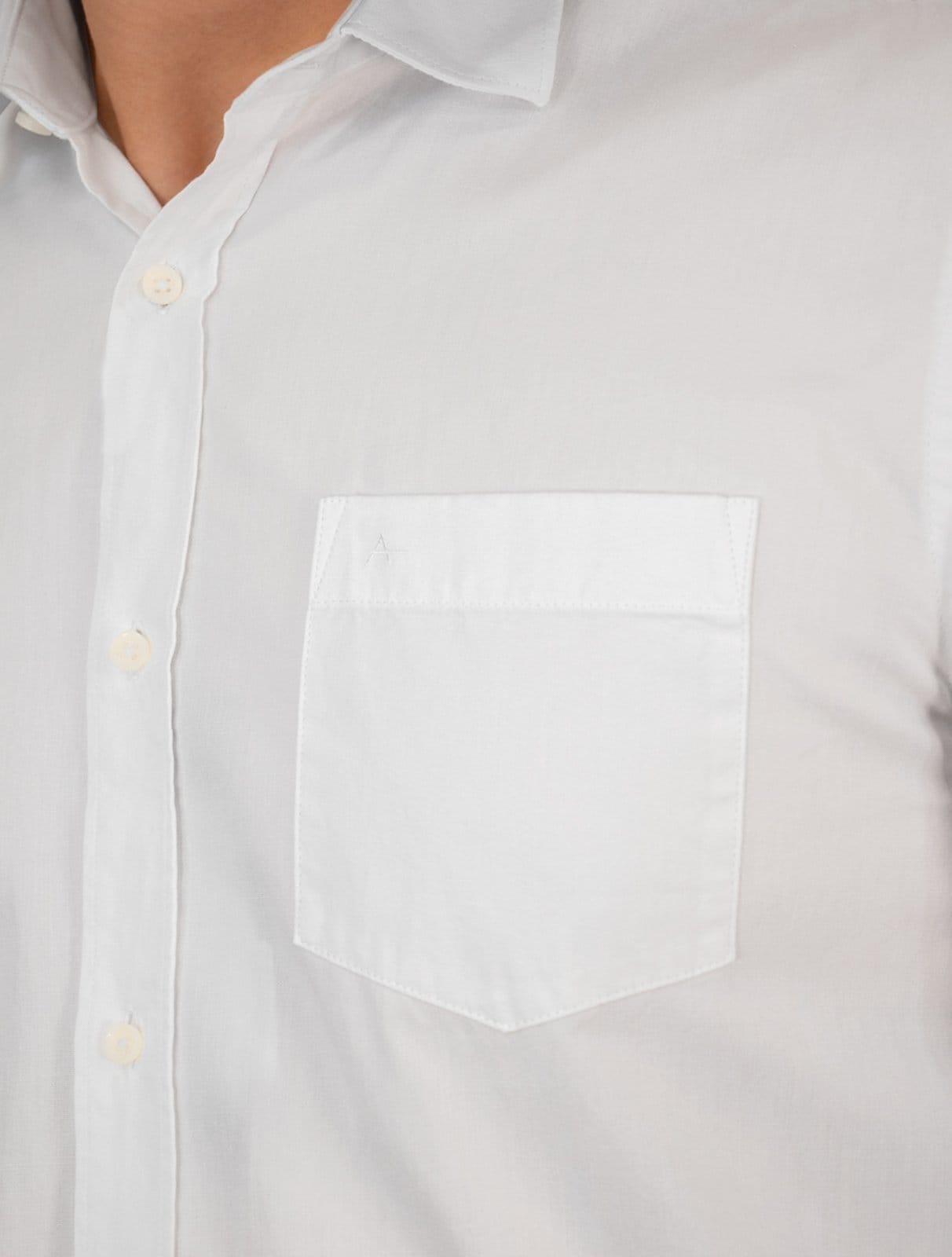 Vista 2 Camisa Aramis Masculina Regular Algodão Lotte Pocket Branca Aramis branco