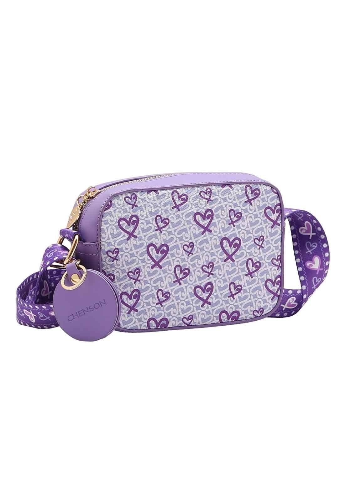 Bolsa Feminina Chenson Original Little Heart Transversal Lilas 3484968