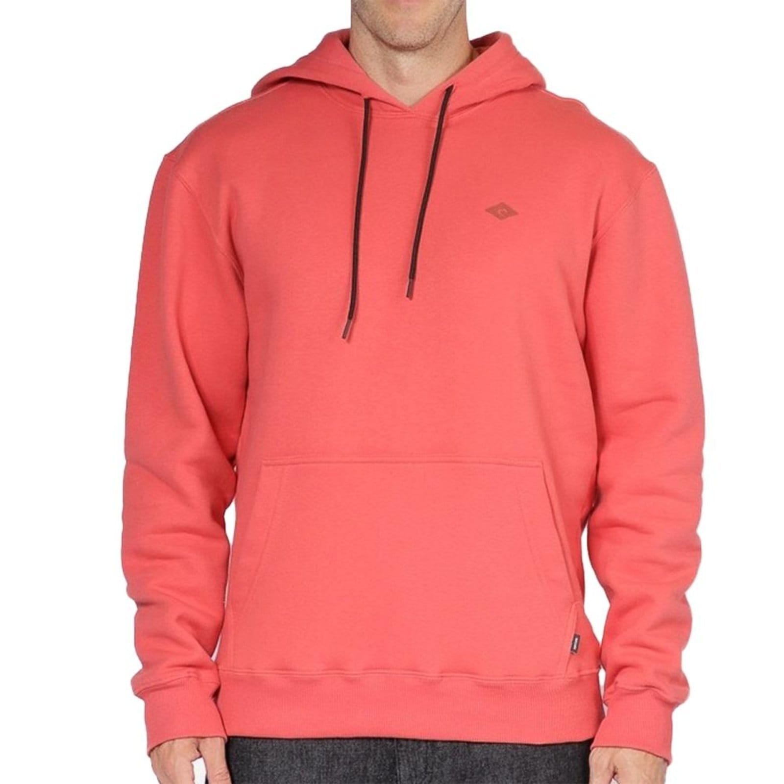 Vista principal Moletom Rip Curl Canguru Brand Icon WT25 Masculino Cranberry Rip Curl vermelho