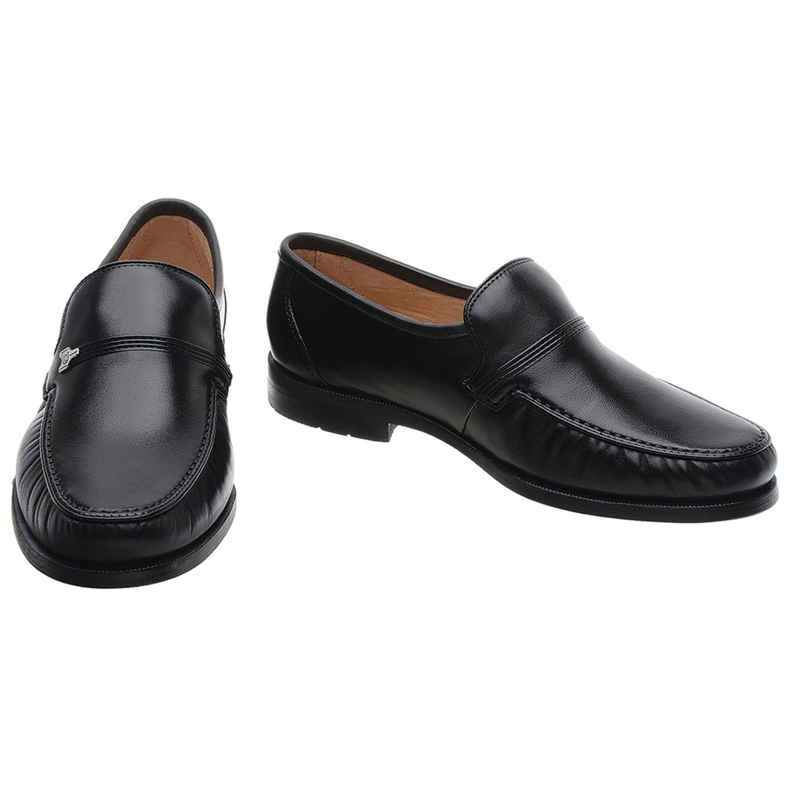 Vista 2 Mocassim Jacometti Tradicional em Couro, Carneiro 001P Jacometti preto