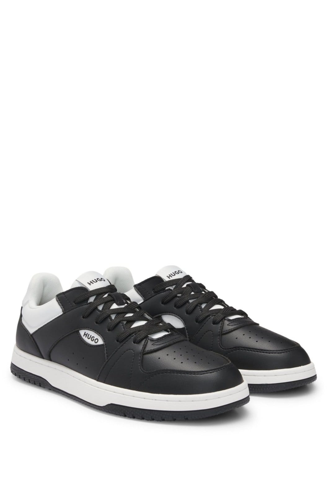 Vista principal Sapatilhas De Pele Sintética Com Logo 44 HUGO preto