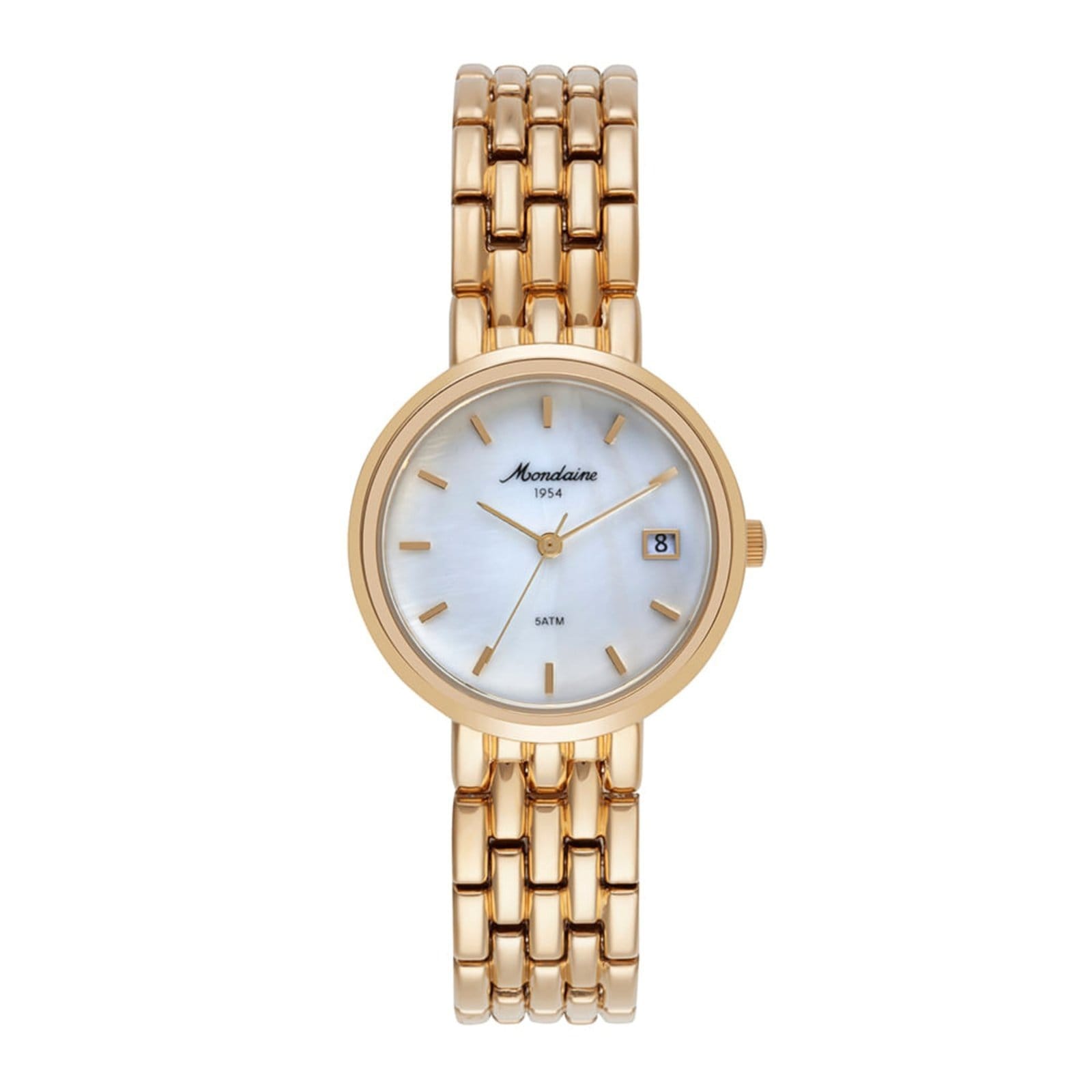 Vista principal Relogio Feminino Mondaine Com Calendário Madreperola Mondaine dourado