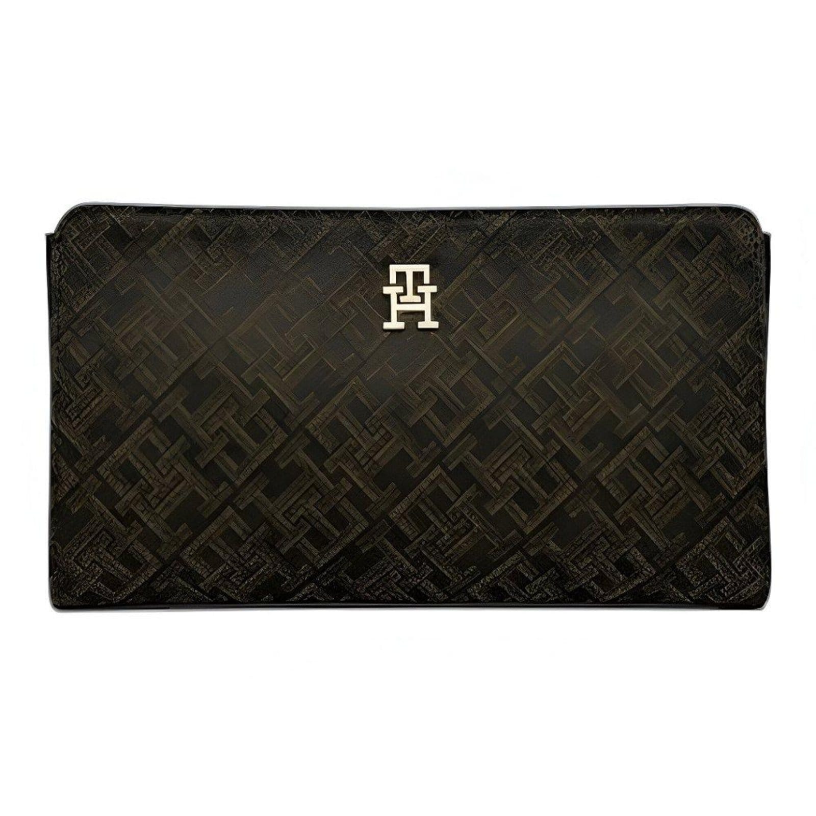 Vista 2 Bolsa Tommy Hilfiger Im Latam Jacquard Crossover Feminino Tommy Hilfiger preto