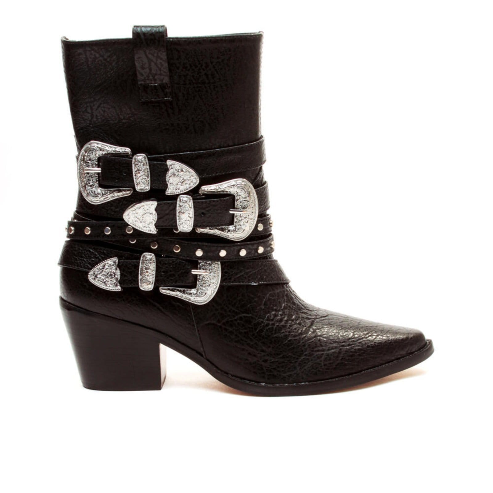 Vista principal Bota Couro Cano Curto Cecconello 2619007-3 Cecconello preto