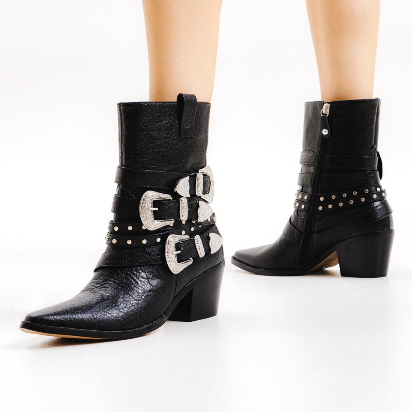 Vista 2 Bota Couro Cano Curto Cecconello 2619007-3 Cecconello preto