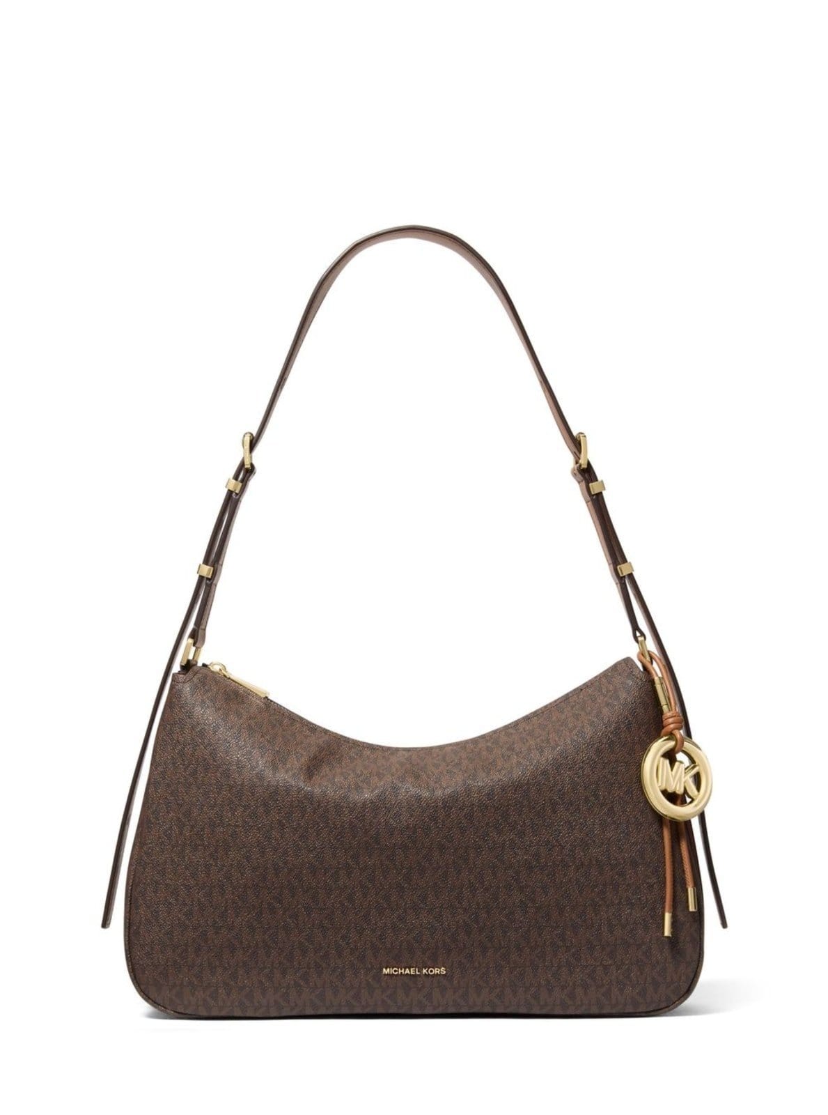 Vista principal Bolsa De Ombro Nolita Logo Média 30F5gy5m2b252 Michael Kors marrom
