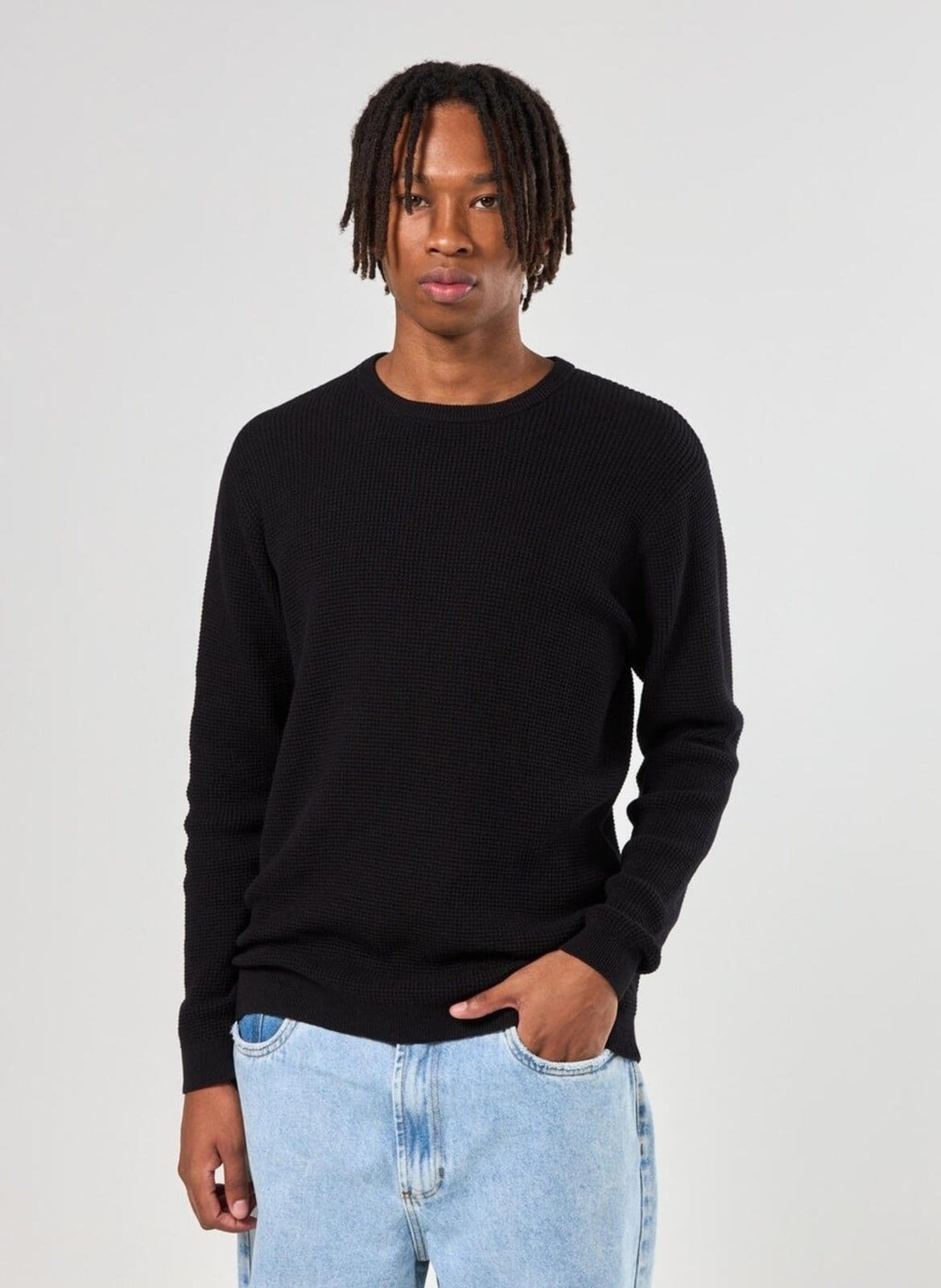 Blusa De Tricô Com Textura Waffle