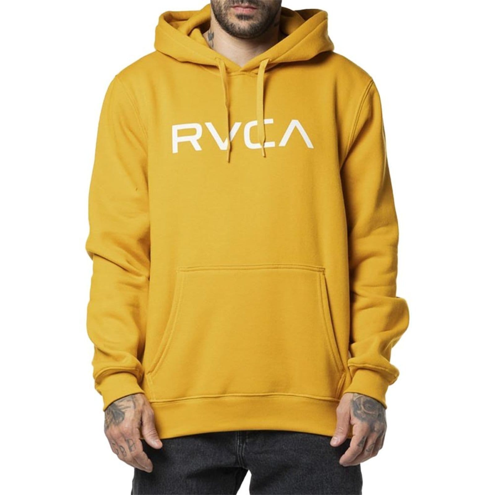 Moletom RVCA Canguru Big RVCA 280G WT24 Masculino Mostarda