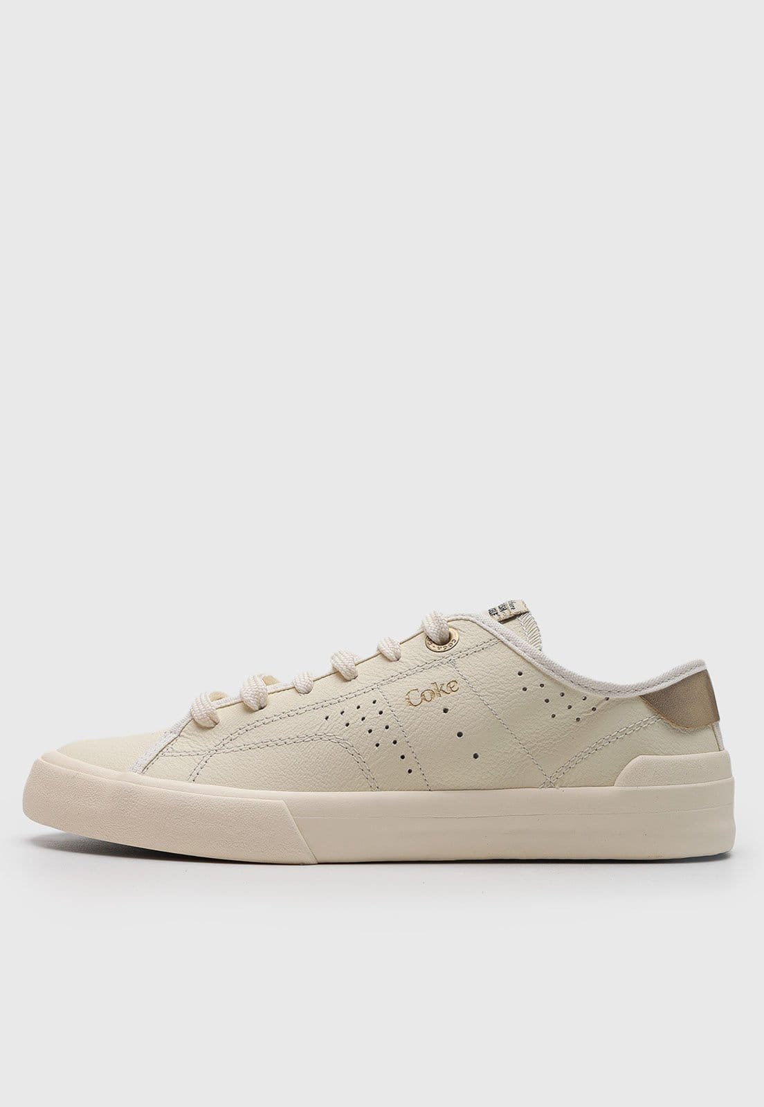 Tênis Feminino Coca Cola Perfuro Logo Dourado
