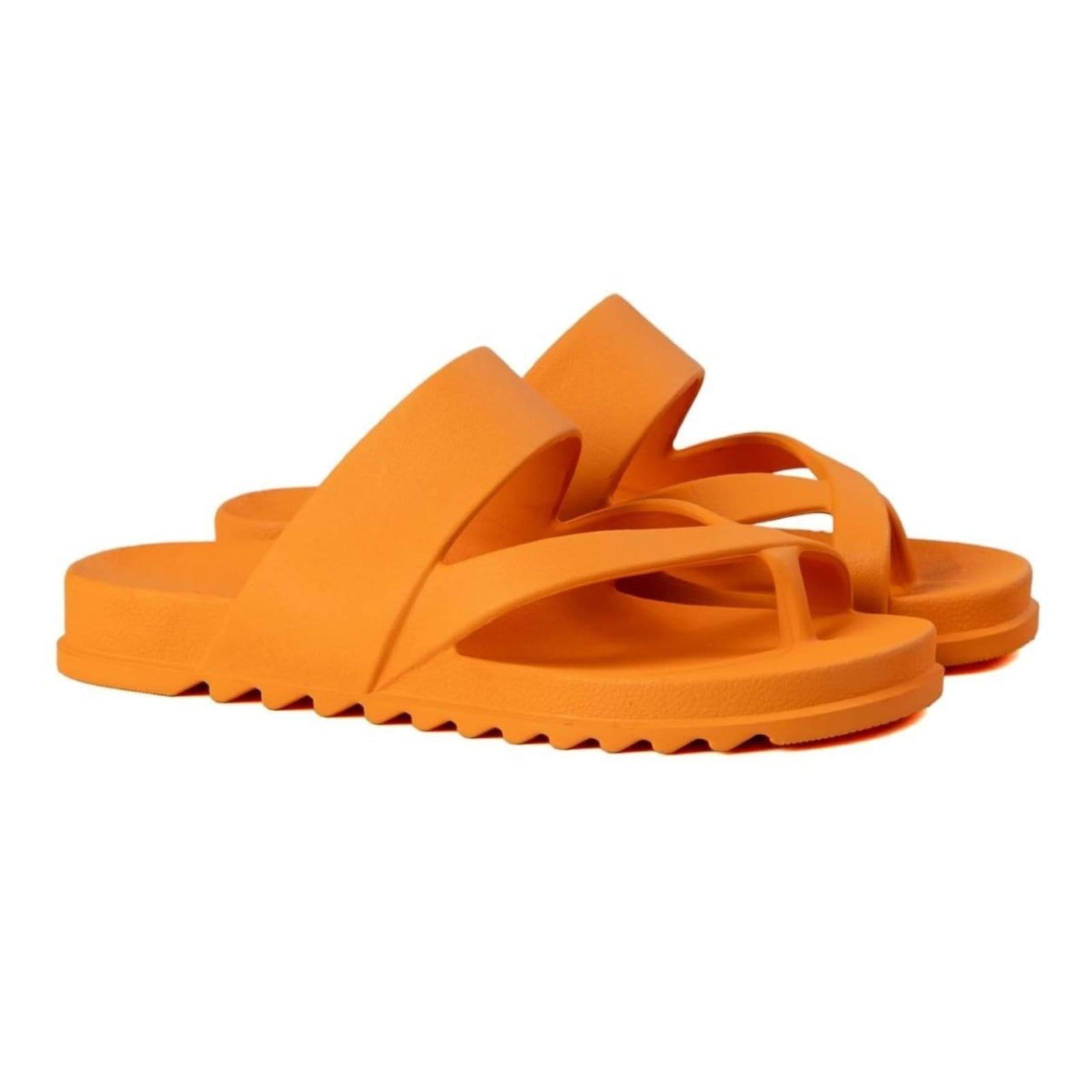 Vista principal Chinelo Feminino Veritimo Papete De Dedo Casual Sandália Conforto Moderna Veritimo laranja