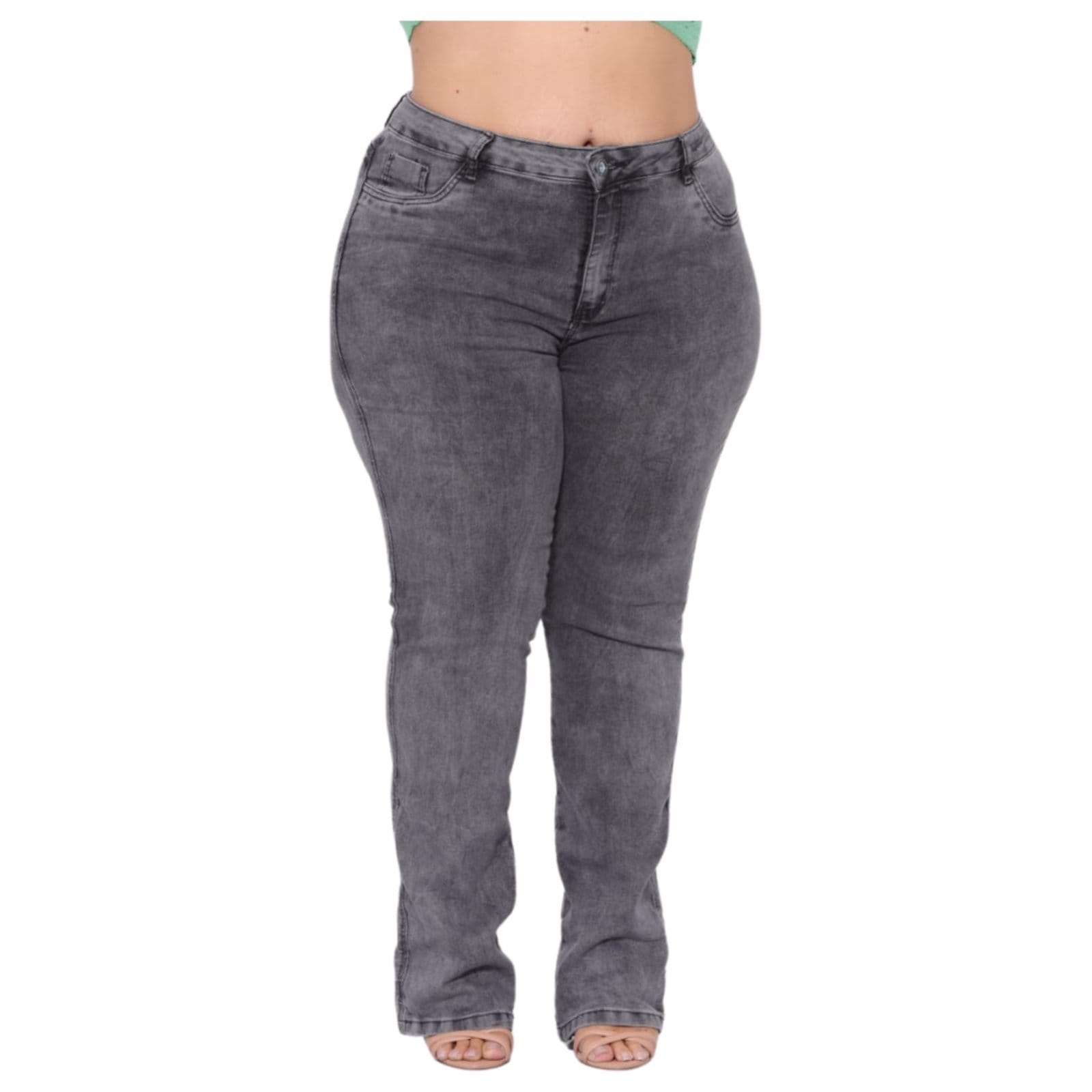 Calça feminina Plus Size Flare Escura