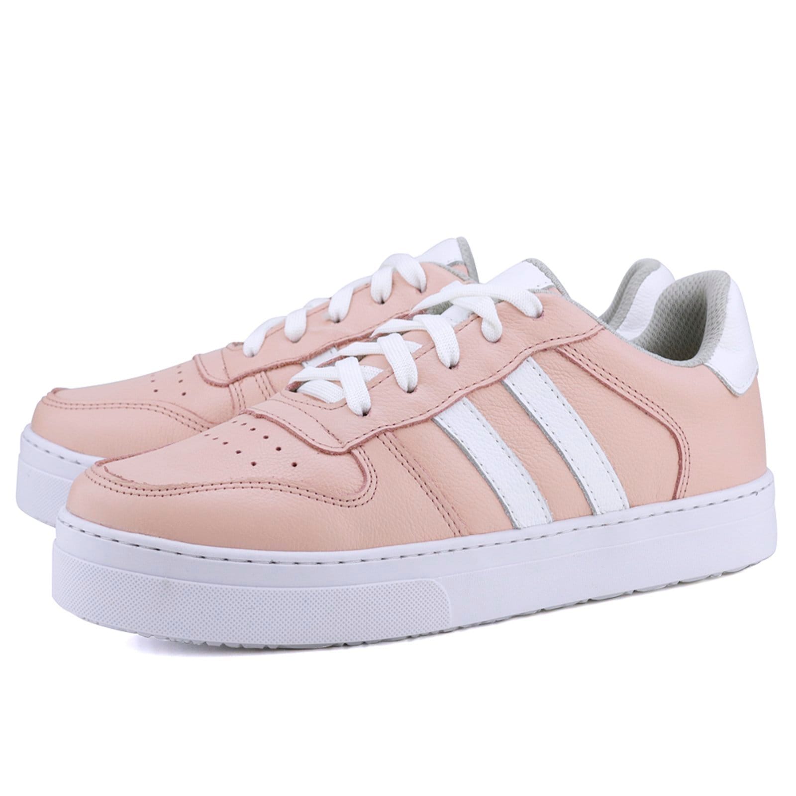 Vista 2 Tênis Casual Mr. Gutt Couro Nude com Mr. Gutt branco/nude nude