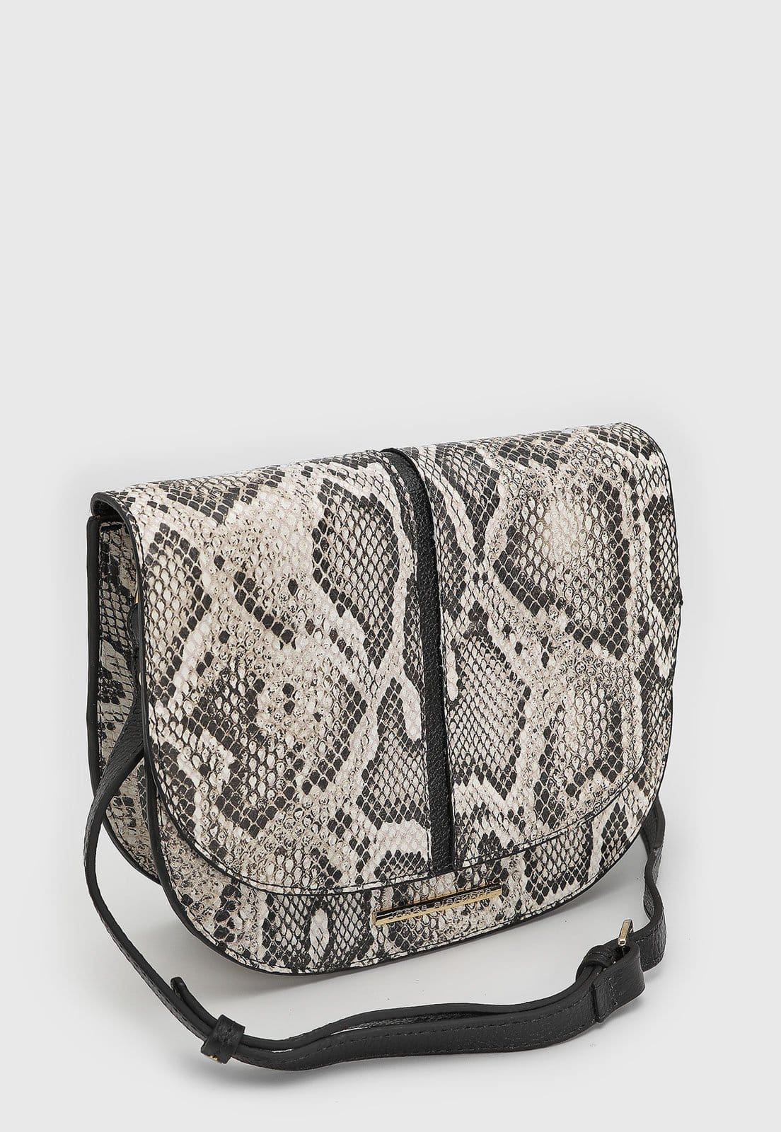 Vista 2 Bolsa Tiracolo Feminina Jorge Bischoff Estampa Snake Off-White Jorge Bischoff off-white white