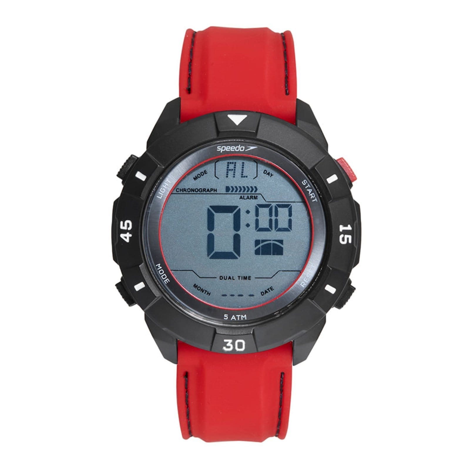 Relógio Speedo Digital Pespontos Silicone Preto e