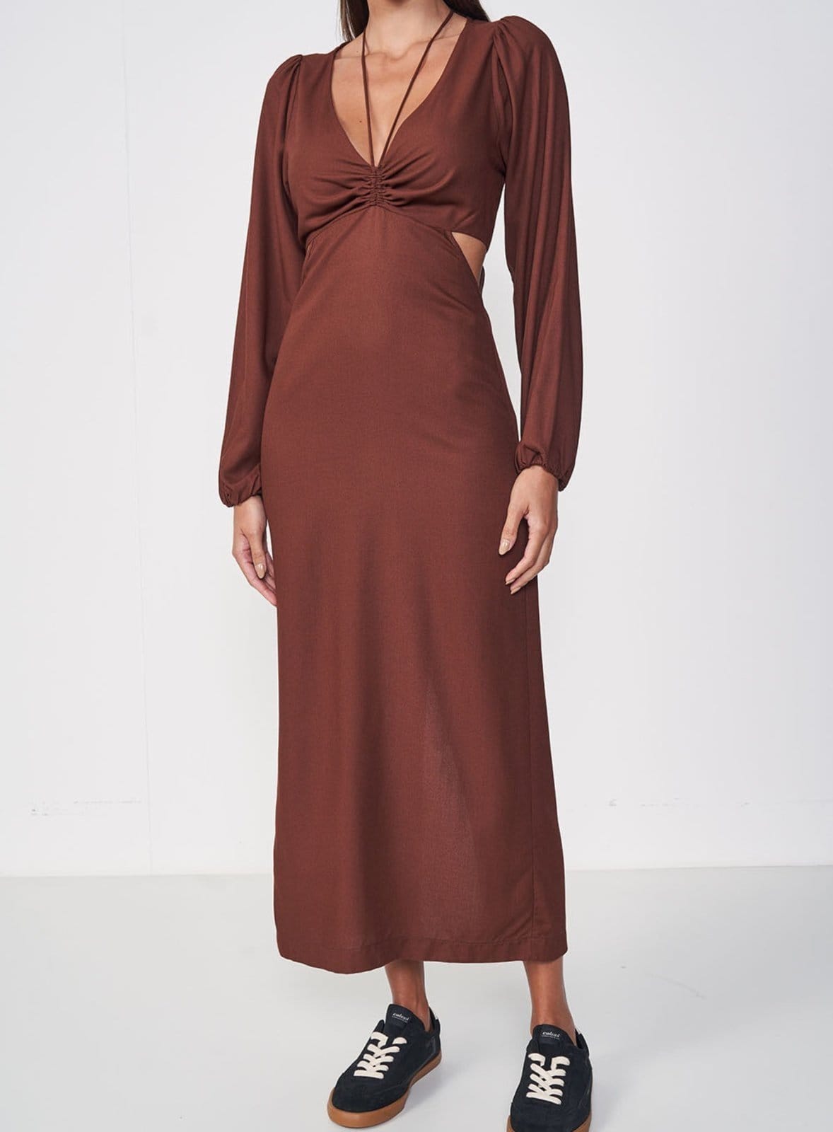 Vestido Colcci Marrom Beaten Brown