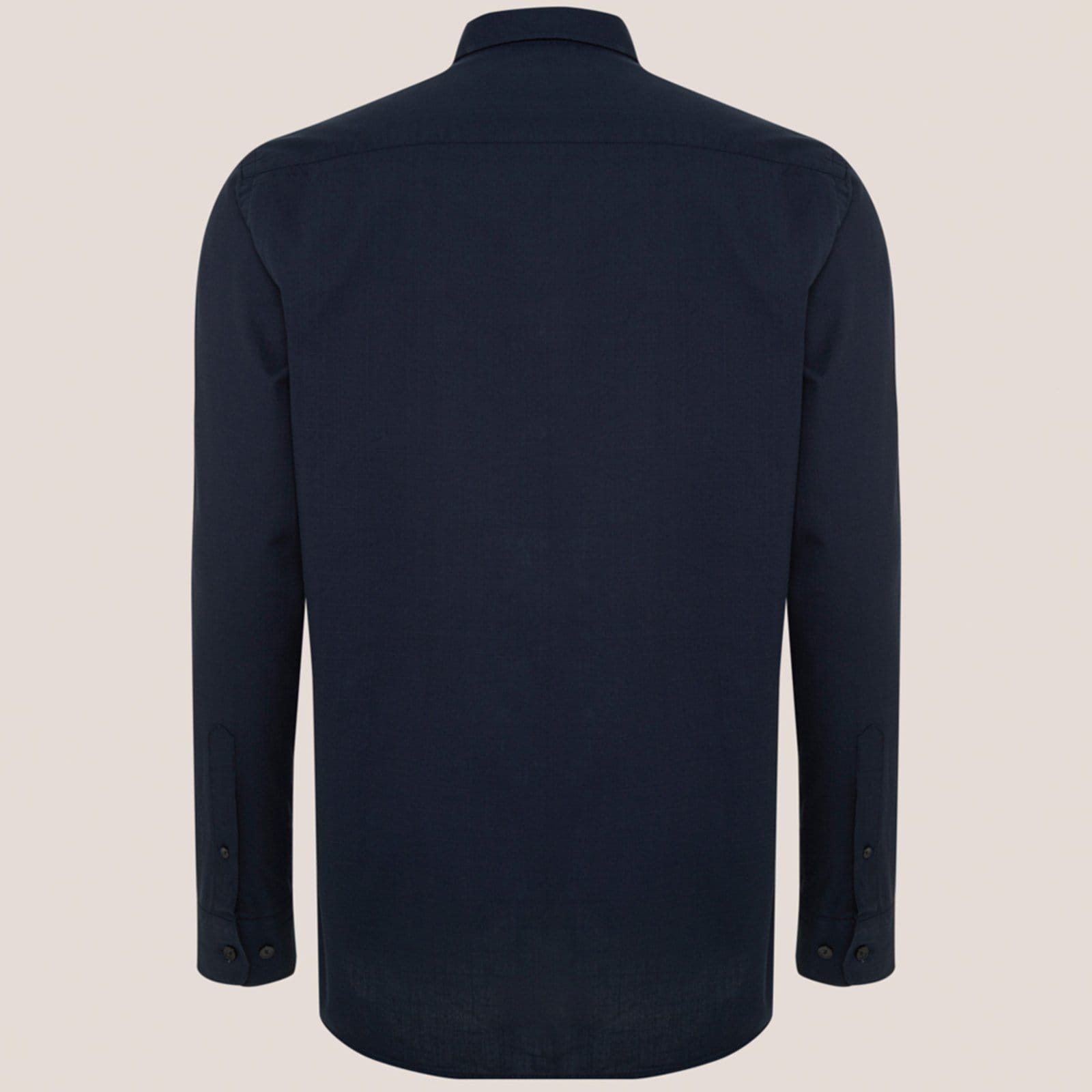 Vista 2 Camisa Dudalina Slim Flame In25 Marinho Masculino Dudalina azul marinho