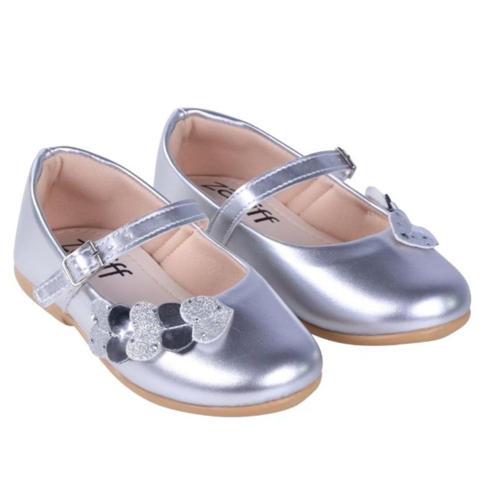Vista 2 Infantil - Sapatilha Feminina Zariff 220-04 Prata Zariff incolor