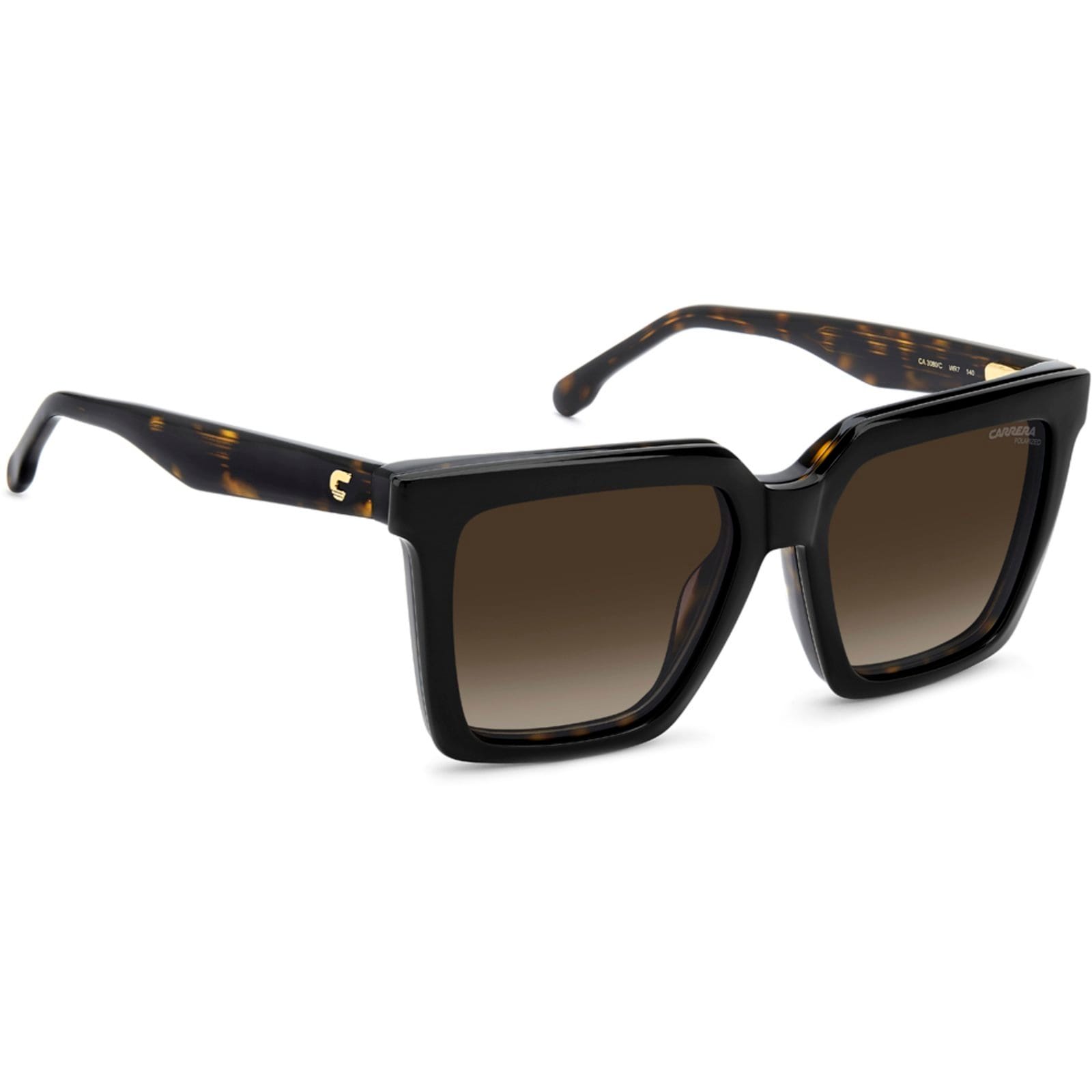 Vista 2 Óculos de Sol Carrera Clip On 3080C WR7 5417 Feminino Carrera marrom