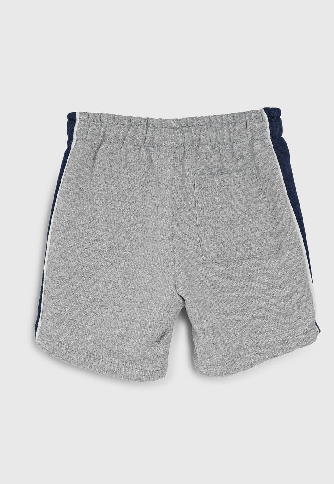 Vista 2 Infantil - Bermuda Hering Esportiva Cinza Mescla/Azul Marinho Hering Kids cinza azul