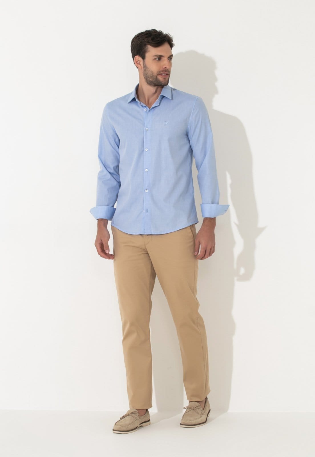 Vista 2 Calça Sarja Traymon Regular Moovexx Areia Traymon caramelo