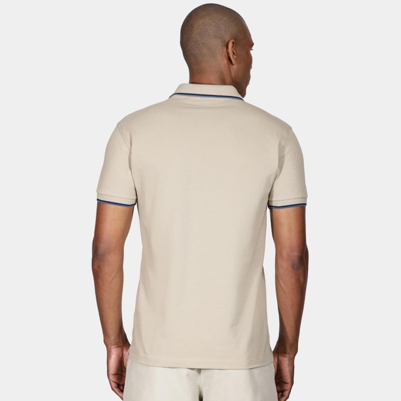 Vista 2 Camisa Polo Aramis Basic 4 Frisos Ou25 Bege Masculino Aramis azul marinho