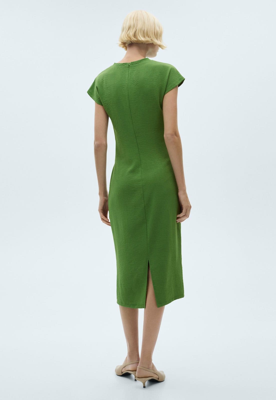 Vista 2 Vestido Mango Midi Nó Mango verde