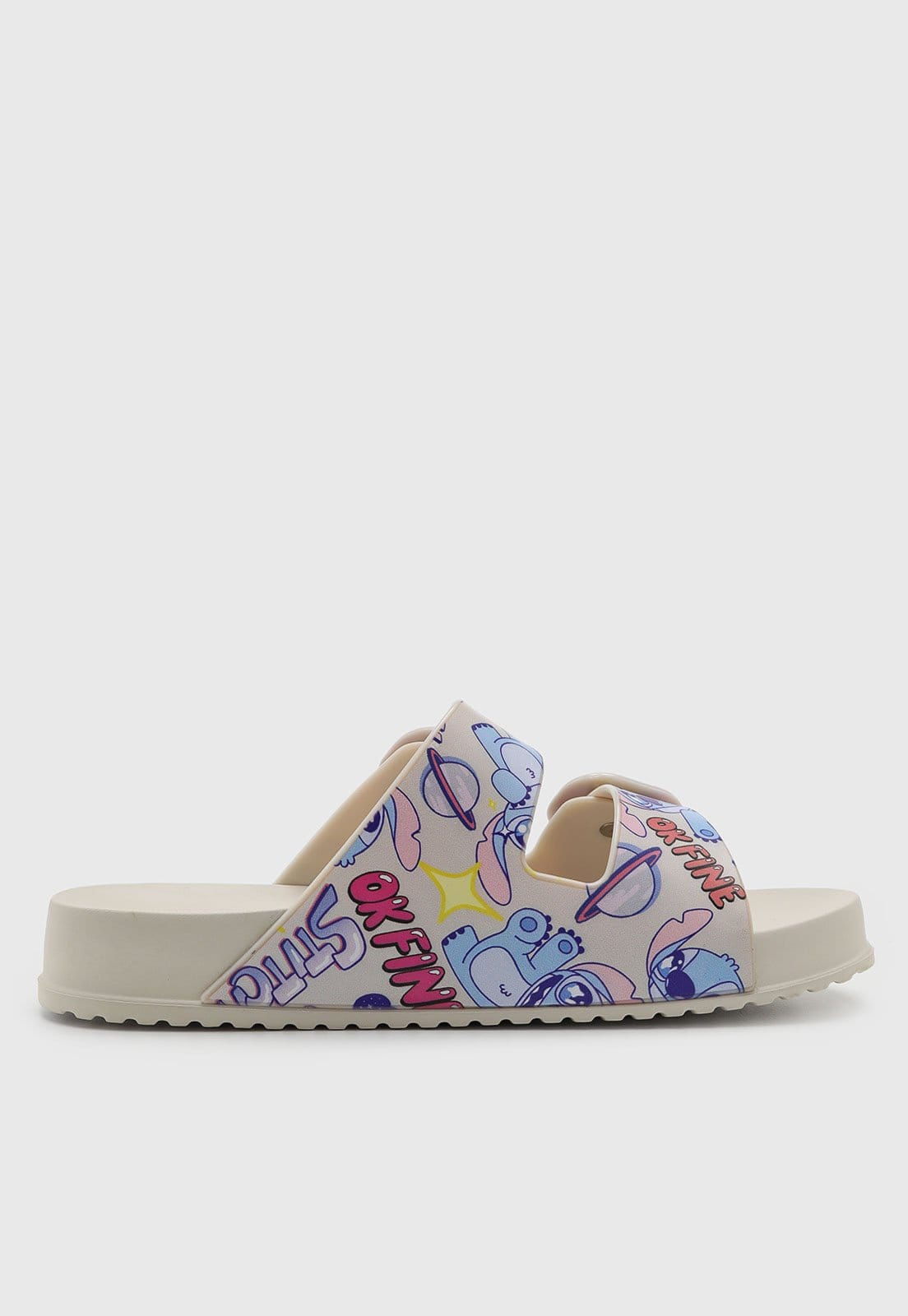 Vista 2 Rasteira Feminina Melissa Stitch Aberta Off-White Melissa off-white white