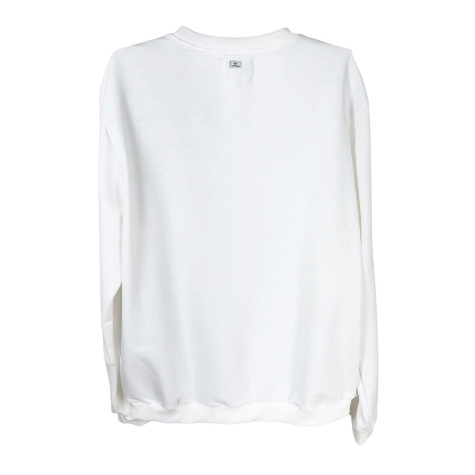 Vista 2 Blusão Moletom Fleece Gola Redonda Triton Off Shell Triton branco