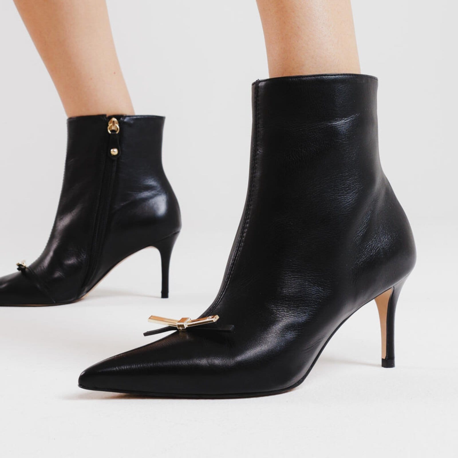 Vista 2 Bota Couro Cano Curto Cecconello 2658010-1 Cecconello preto