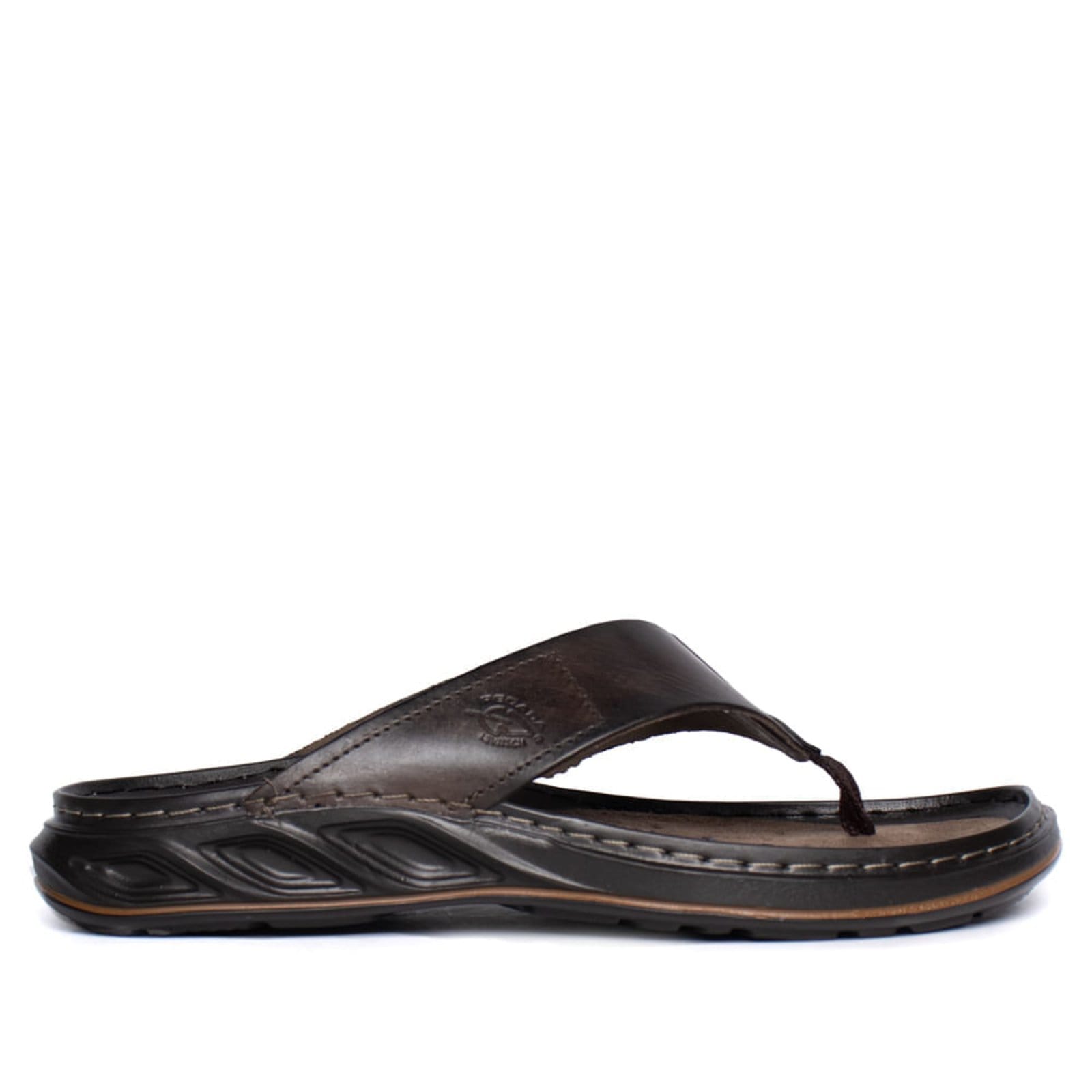 Vista 2 Infantil - Chinelo Masculino Pegada Couro Anilina Levitech PEGADA marrom