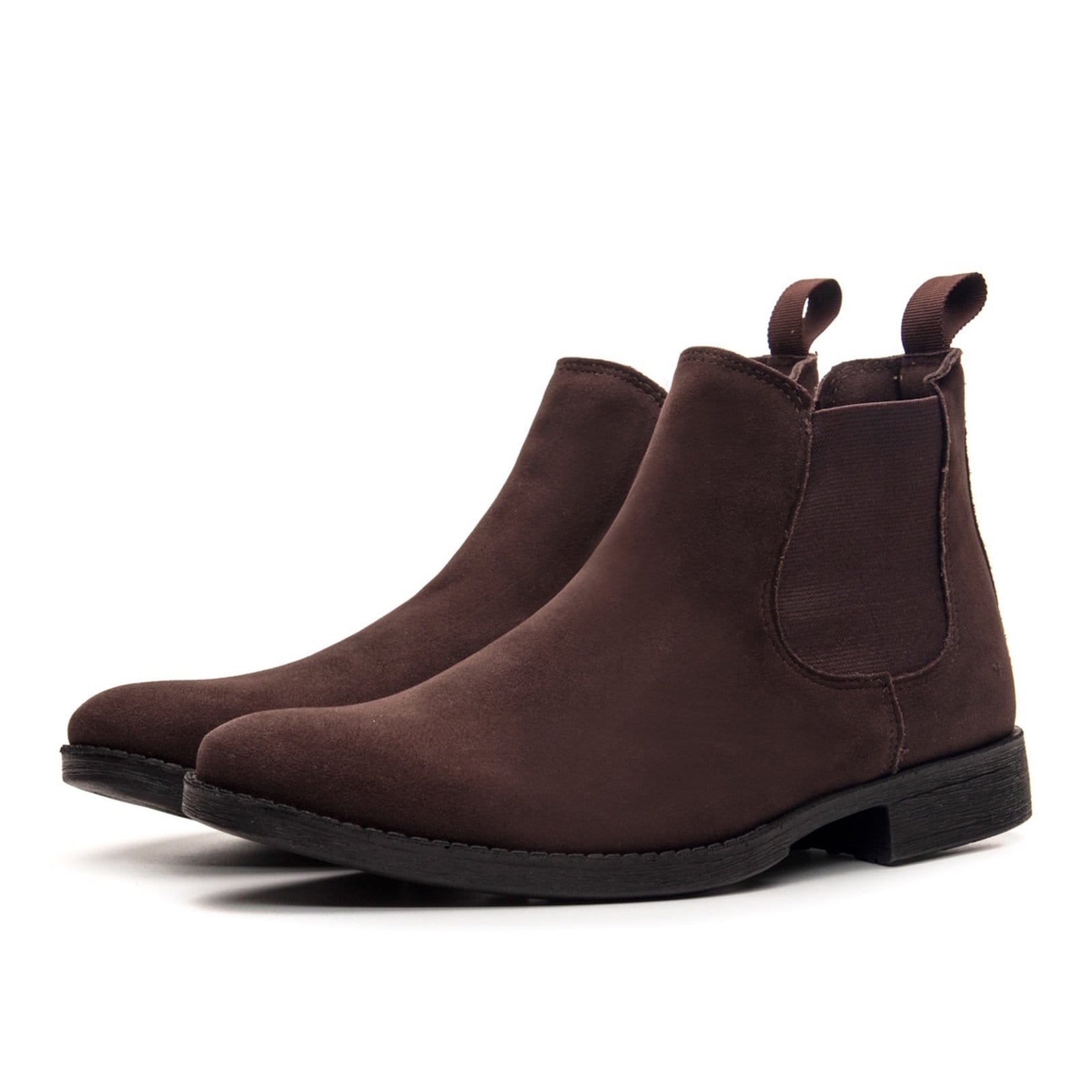 Vista principal Botina Bota Chelsea Masculina Country Rodeio Confortavel Camurça Café Bia Ramos marrom