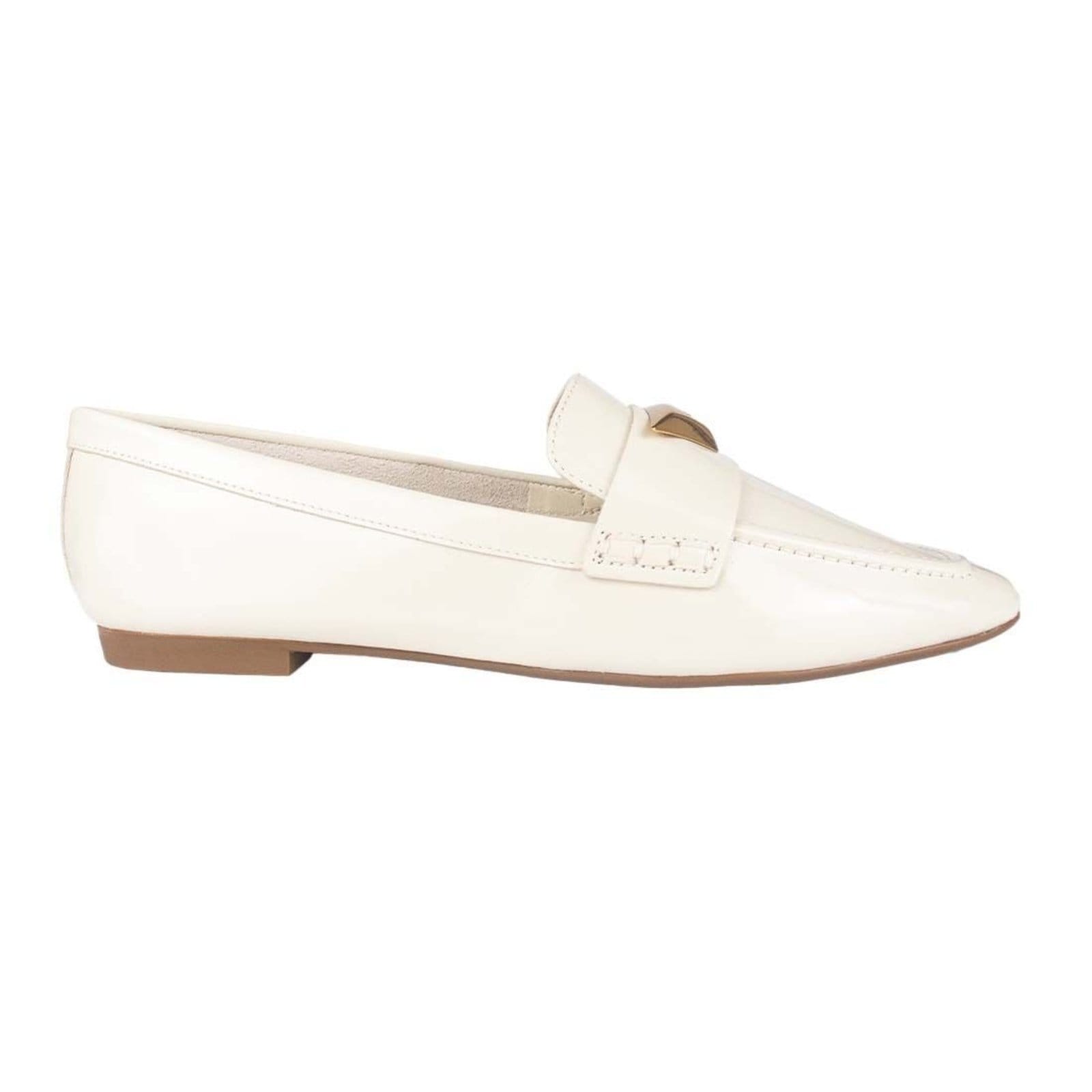 Vista principal Mocassim Schutz Detalhe Metal Verniz Schutz branco