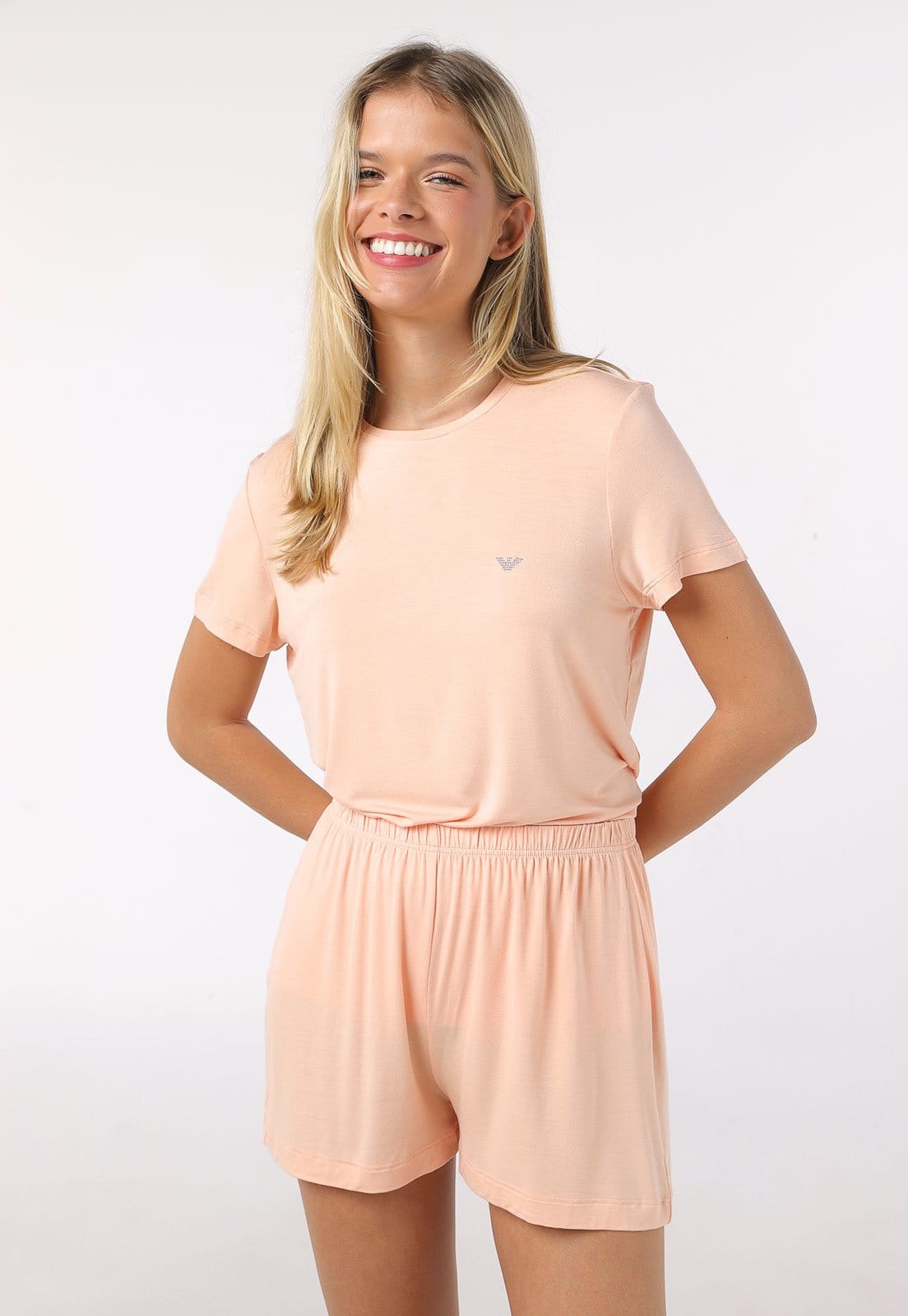 Vista principal Short de Pijama Emporio Armani Underwear Liso Emporio Armani Underwear laranja