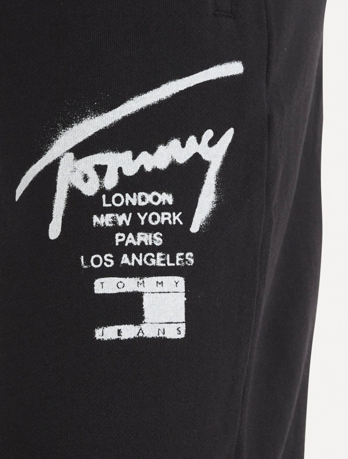 Calça Tommy Jeans Moletom Masculina Spray Logo Preta - 2
