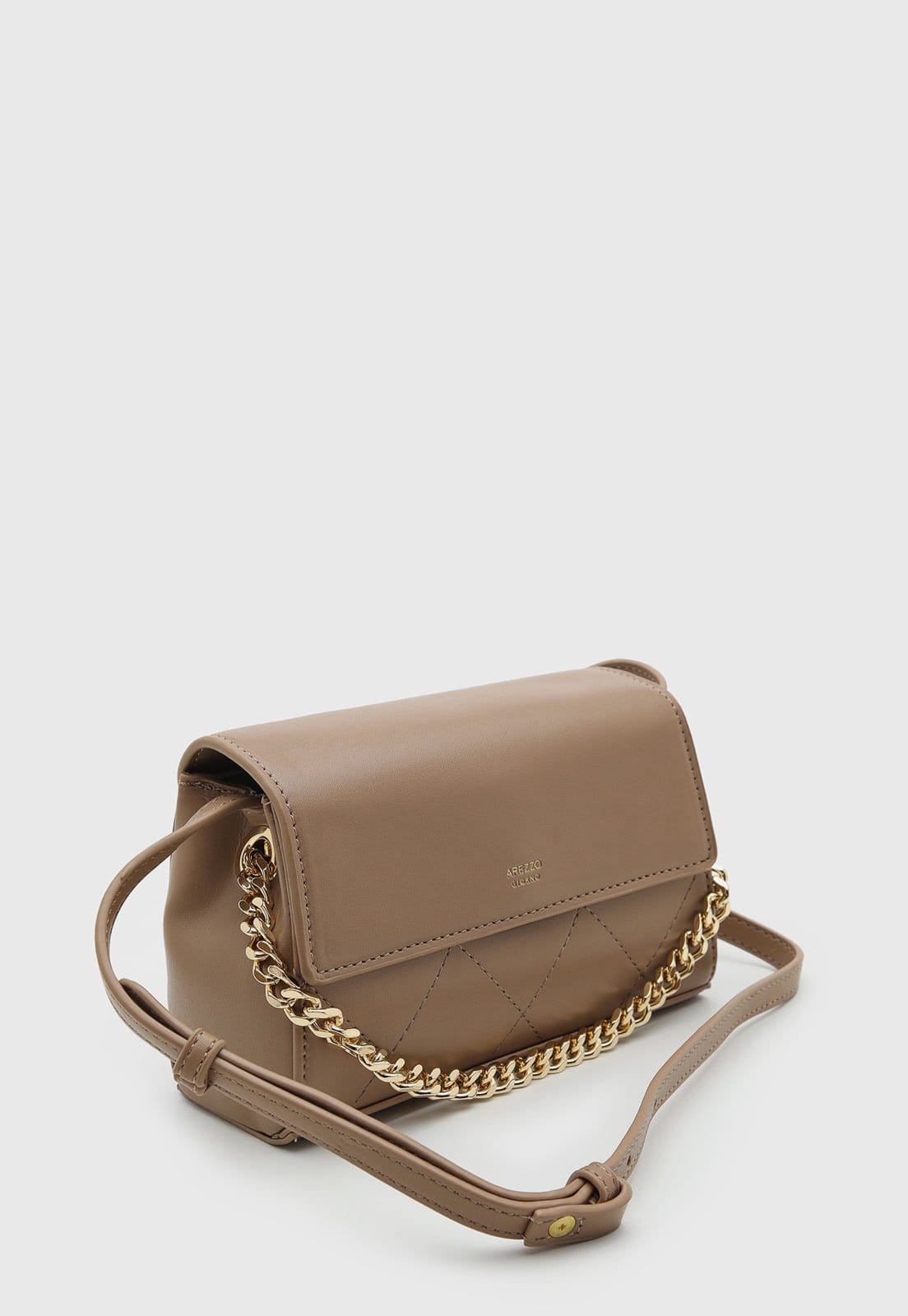 Vista 2 Bolsa Feminina Arezzo Light Corrente Matelassê Arezzo bege